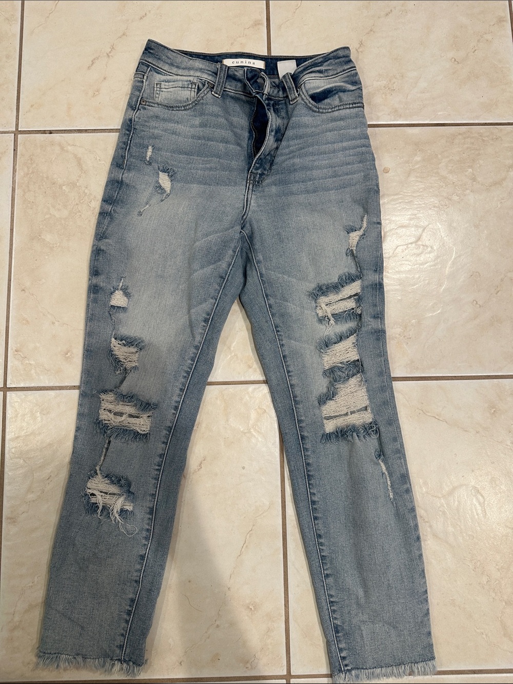 Distressed Light Blue Women’s Jeans